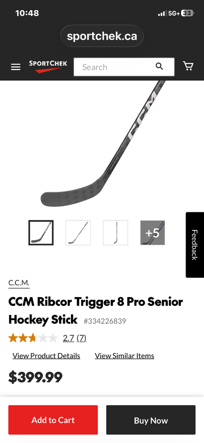 Trigger 8 Pro senior stick 75 flex, View more
