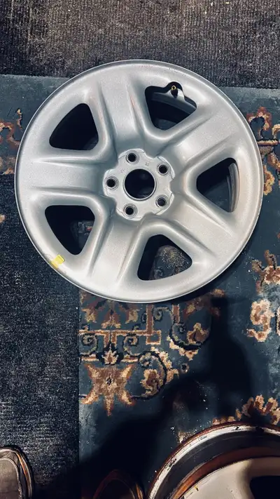For sale two Toyota 17” Steel Wheel rims silver color (17x6.5J). One is one week old and the other o...