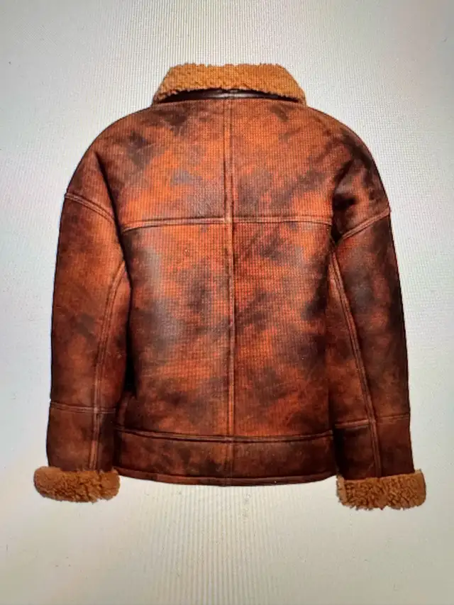authentic Sandro leather shearling sharpa jacket brown new in Women's - Tops & Outerwear in City of Montréal - Image 3