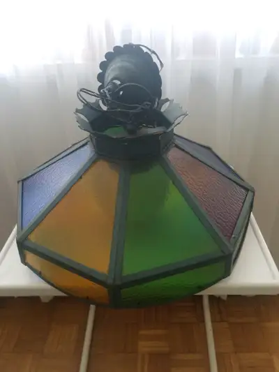 Lamp shade is approx 10” in Diameter approx 18.5” Length with chain approx 24'' In good working orde...