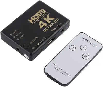 4K Ultra HD 3-Port HDMI Switch with Remote, View more