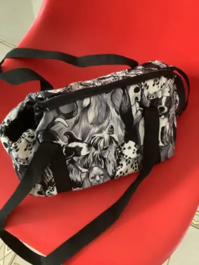 Joli petit sac rembourré avec attache à l’intérieur pour sécurisé votre animal lors de vos sorties....