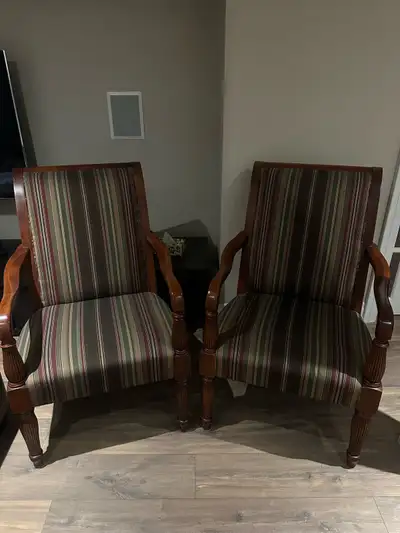 Set of 2 Traditional Wooden Armchairs , View more