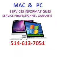 ☎️514-613-7051☎️ SERVICE INFORMATIQUE-REPARATION-PC MAC BAS PRIX