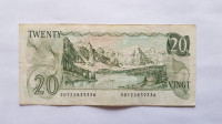 Billet du Banque du Canada Vingt 20 Dollars 1973 Lawson-Bouey