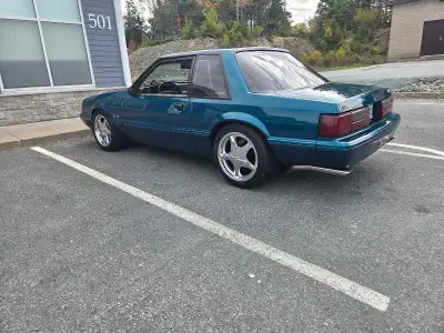 Basically brand new set of 5 lug pony wheels for foxbody mustang 17x8 and 17x10 with Kumho ecsta 245...