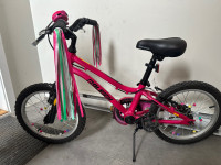 Pink Raleigh Vibe kids bike 16 inch