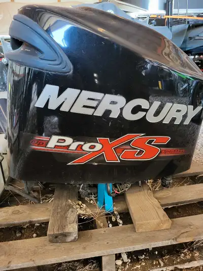 2012 Mercury Optimax 150 Pro XS, 214 hours. *Engine block has cracked cylinder.* All other good part...