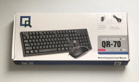 QR-70 NEW USB Keyboard & Mouse Bundle Computer Mouse 10 Key Wire