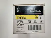 10, General Electric 50 Amp circuit breakers, BNIB