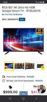 RCA 60inch 4K UHD TV