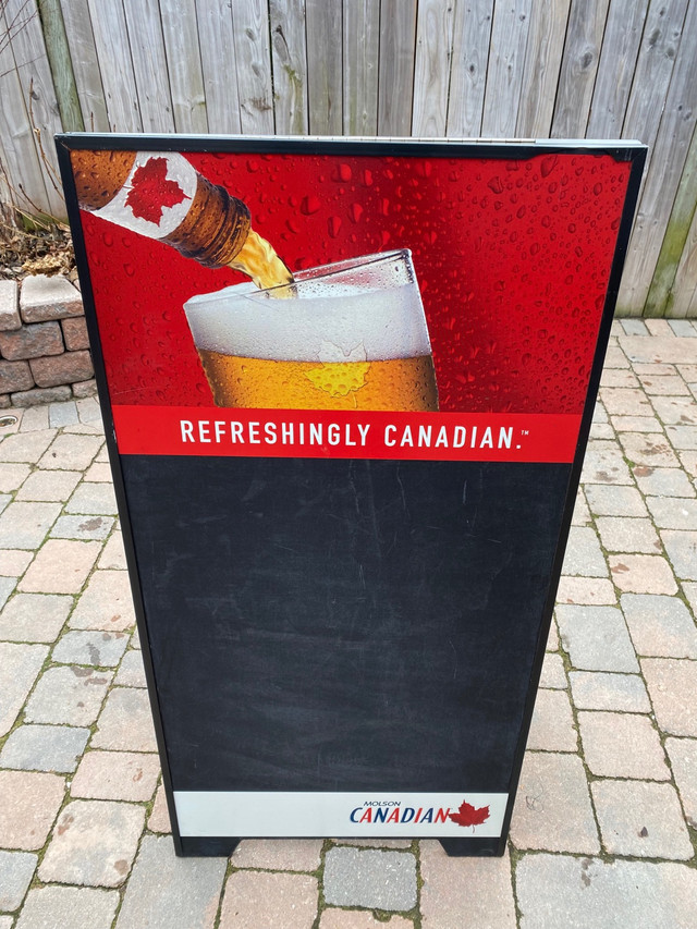 MOLSON CANADIAN ADVERTISING CHALKBOARD SIGN $60 in Arts & Collectibles in City of Toronto - Image 2