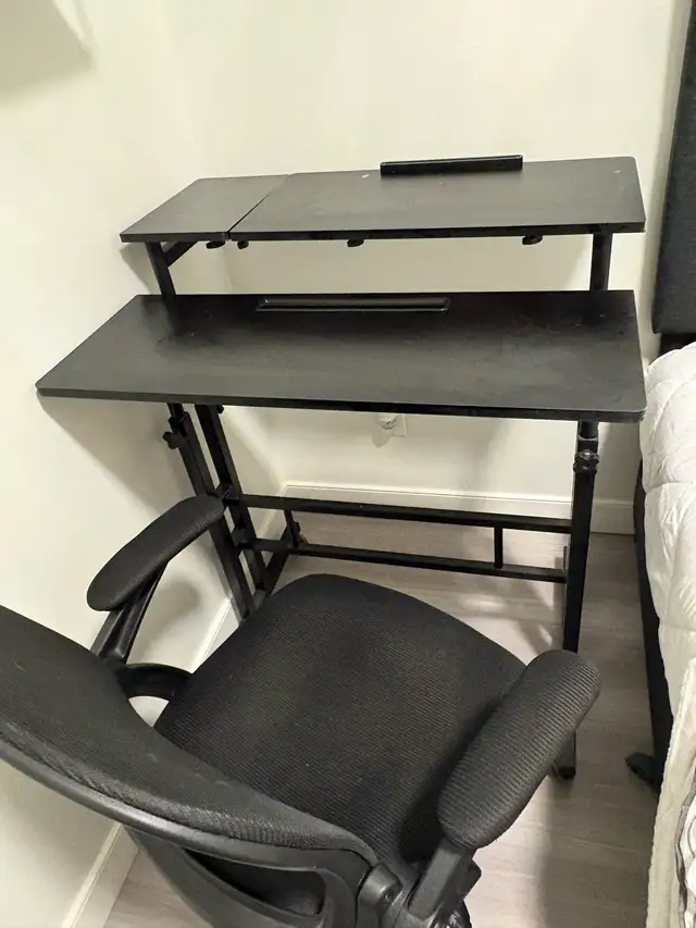 Adjustable Standing Desk and Office Chair Set