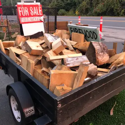Trailer load of firewood, View more