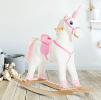 Kids Plush Toy Rocking Horse Unicorn