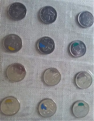 Three - 2011 25-cent Legendary Nature Circulation 12-coin Packs, View more