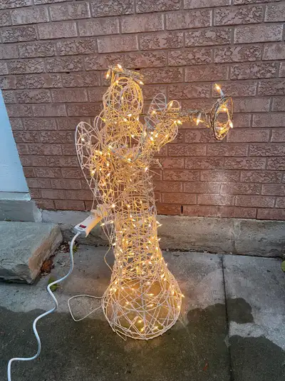 Christmas angel outdoor light up ornament 4 ft high, View more