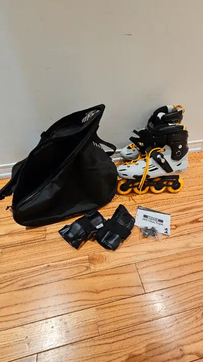 Rollers MF 500 - taille US 11.5/ EU 45 Protège-poignets FIT 500 - taille L Sac de transport Matériel...