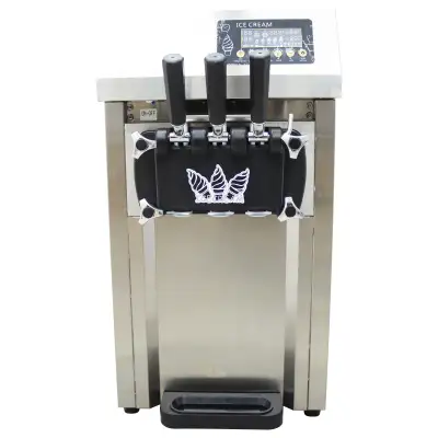 3 Flavors Stainless Steel Commercial Soft Ice Cream Maker 210166, View more
