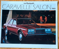 1983 La PLYMOUTH CARAVELLE SALON AUTO BROCHURE FOR SALE