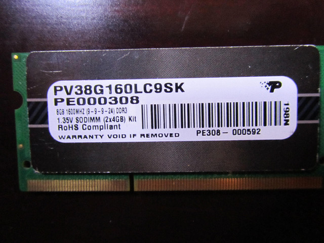 DDR3L 1600 1.35V laptop memory  (a lot of 7 pieces x 4GB each) in System Components in Hamilton - Image 2