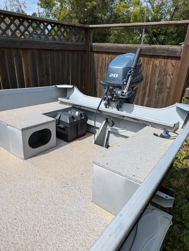 !!!SOLD!!!    14' FISHING/UTILITY BOAT, OUTBOARD MOTOR & TRAILER in Powerboats & Motorboats in Lloydminster - Image 7