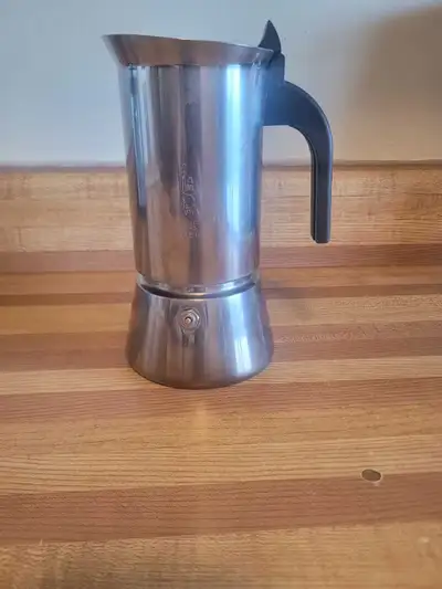 Bialetti Venus stove top coffee maker 6 cup, stainless steel. Works with induction tops. Please emai...