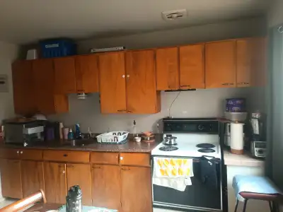 Furnished private and shared rooms available in a first-floor apartment. Includes free laundry, priv...