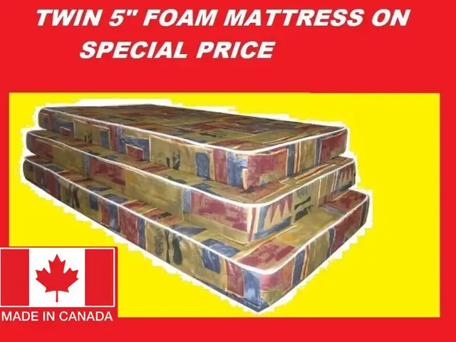 TWIN FOAM MATTRESS SALE $89 ONLY DOUBLE AND QUEEN AVAILABLE.. in Beds & Mattresses in Oakville / Halton Region - Image 5