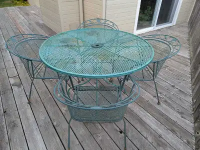 metal patio dining table and chairs, View more