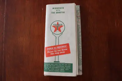 Vintage Texaco Minnesota with The Dakotas Road Map, View more