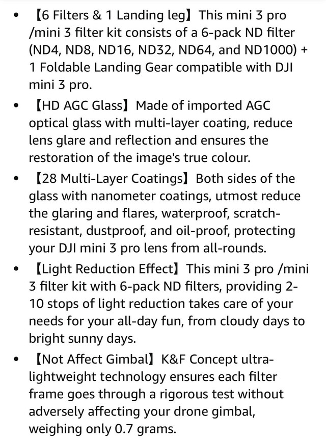 Drone filters for DJI Mini 3 in Cameras & Camcorders in Terrace - Image 4