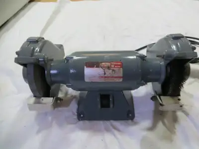 Bench grinder Dayton 6" with new wheels, View more
