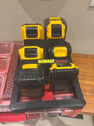 6x DeWalt Battery Milwaukee Packout Holder Carrier Caddy, View more