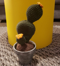 Handmade crochet cactus decor amigurumi / Cactus au crochet