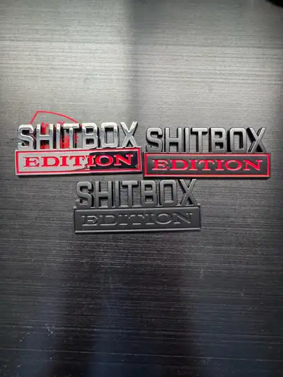 Fun car badge that looks just like the OEM trim badges you see on cars. Perfect for your beater, pro...