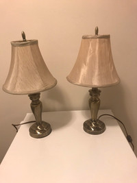Lamps - Accent / Bedside / Table - Silver Pewter