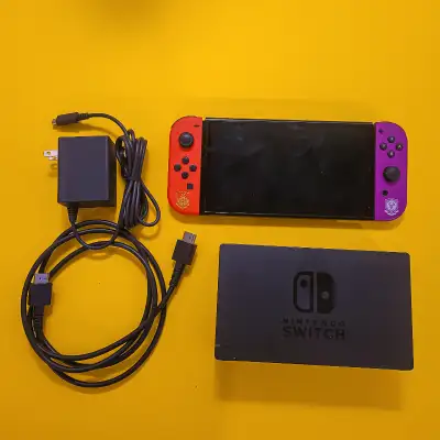 Nintendo Switch OLED Pokemon Violet/Scarlet Edition with Dock, View more