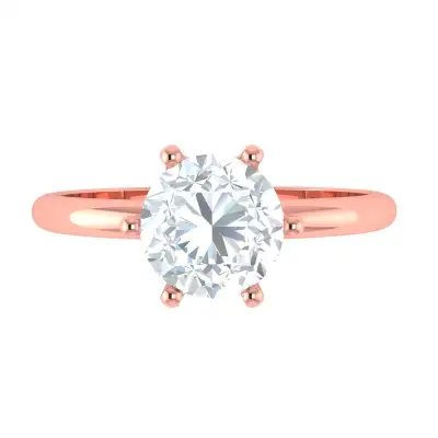 1.50 CT IGI F-VS1 ROUND Lab Diamond Engagement Ring 14k Gold, View more