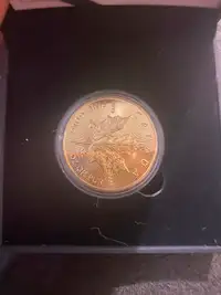 One ounce gold maple leaf coin
