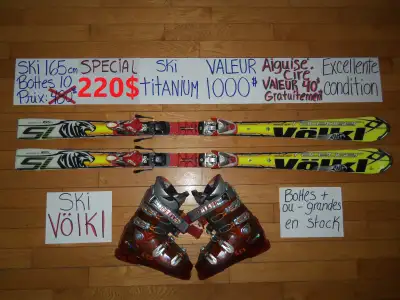 Ensembles ski alpin twin tip et titanium 160 165 cm, View more