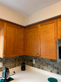 Kitchen cabinet shaker style doors-Oak with nickel handles