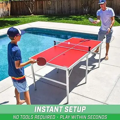 -Brand new portable ping pong sets -6' x 3' table with 2 paddles, net, and 4 balls -Folds for easy s...