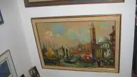 Vintage Oil Painting of Venice,