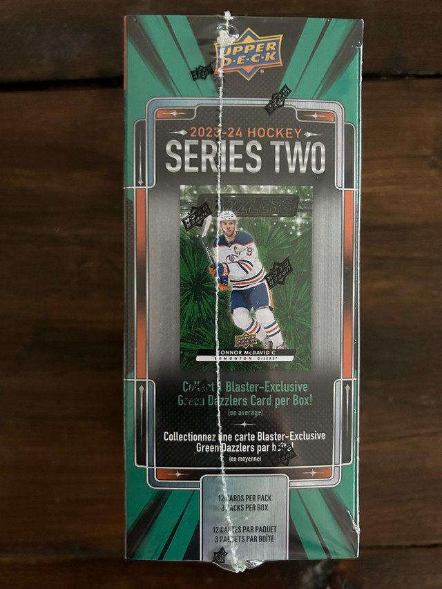 Sealed 2023-24 Upper Deck Series 2 NHL hockey card blaster boxes in Arts & Collectibles in St. Albert - Image 3