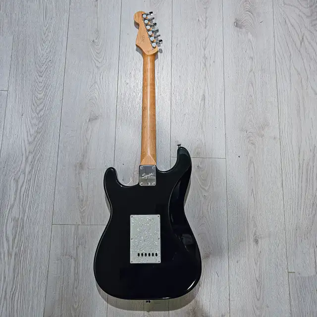 Squire Strat By Fender Electric Guitar Black in Guitars in Edmonton - Image 3