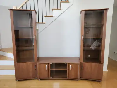 Unité murale, meuble Télé, Audio et Vidéo ajustable et transform, View more