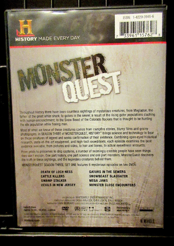 Monster Quest Season 3, Set 1, DVD Boxed Set (2009) 8 Episodes dans CD, DVD et Blu-ray  à Stratford - Image 2