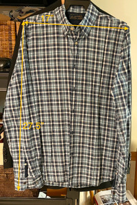 Scotch & Soda Shirt, M, Blue & Orange Plaid