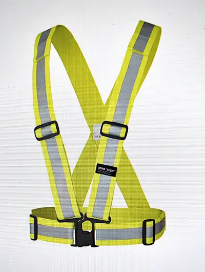 REFLECTIVE BELT and STRAPS by PIONEER - All adjustable, one size fits all protective gear - Premium...